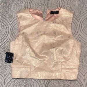 Rose gold midriff shell top XS